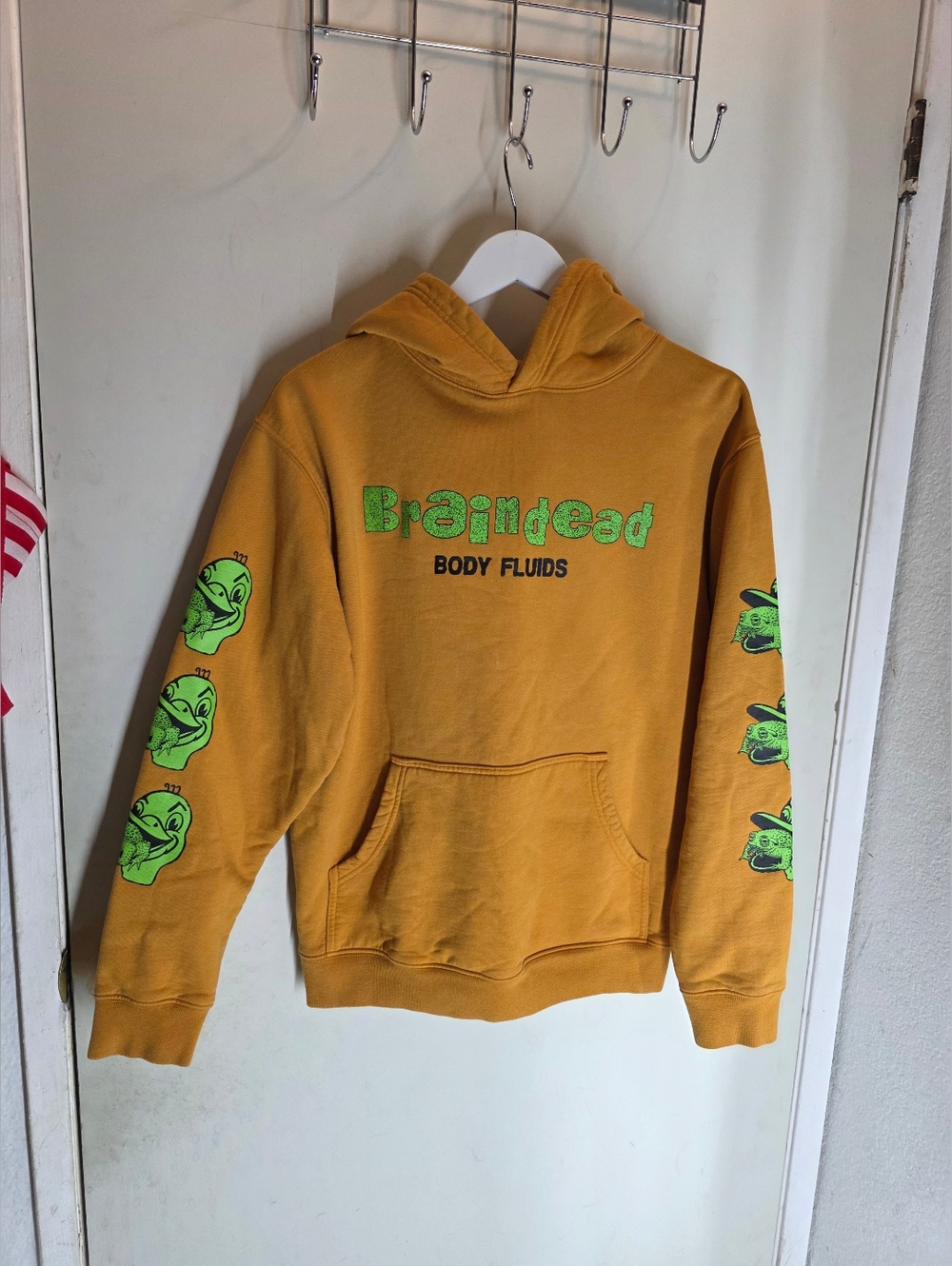 Brain Dead Hooded Sweatshirt, Men's Toad Licker Graphic Fleece Hoodie